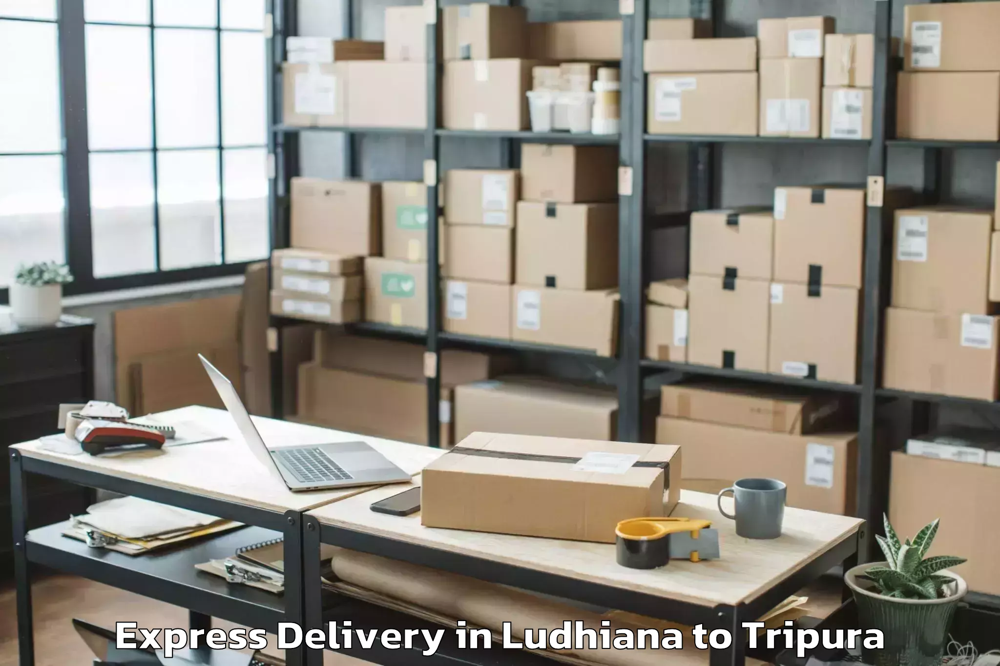 Book Ludhiana to Icfai University Tripura Agart Express Delivery Online